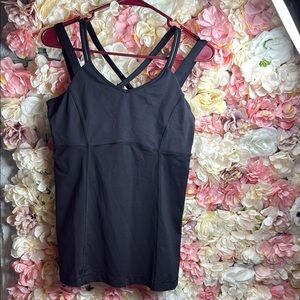 A027 Black Strappy Tank Top